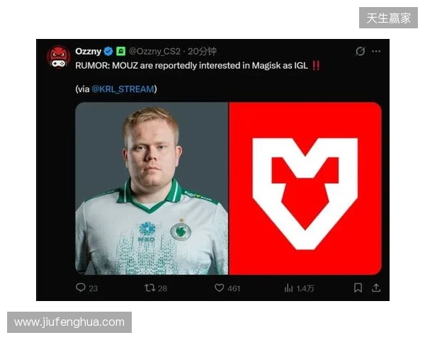 爆料:MOUZ有意引入Magisk出任指挥,Brollan或将下放